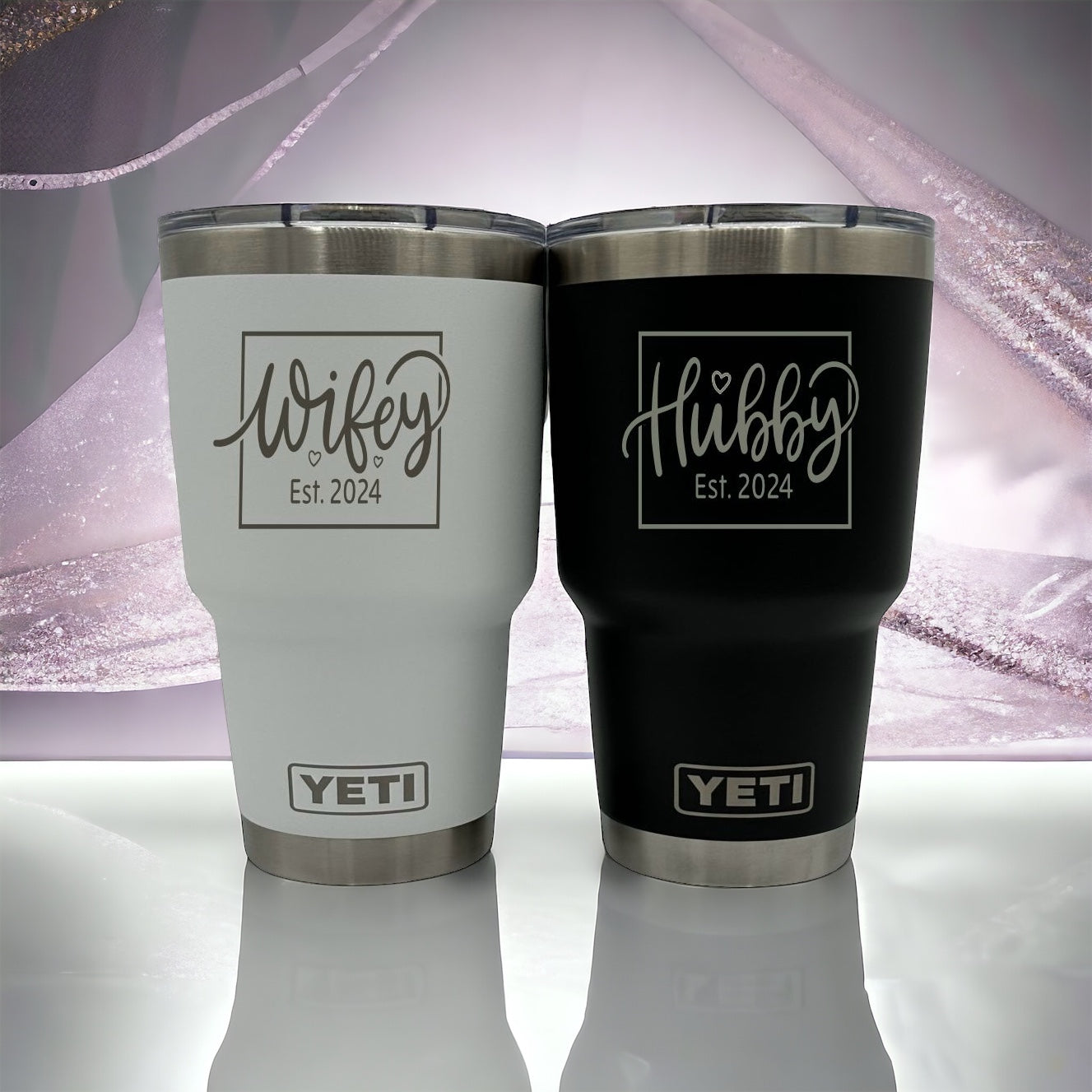 WEDDING GIFTS - LASER ENGRAVED YETI 30oz TUMBLER - GIFT FOR MARRIED COUPLE