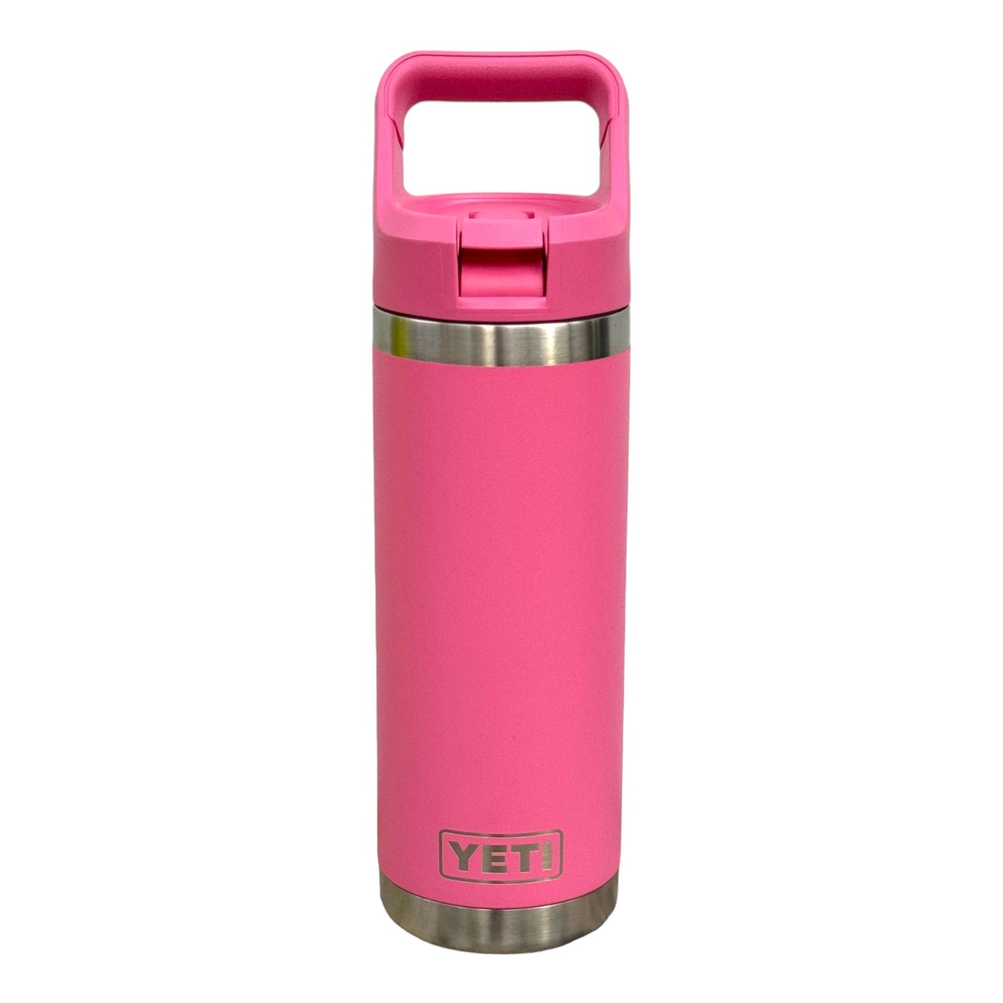 YETI Harbor Pink 18oz. Rambler Bottle w/Straw Lid