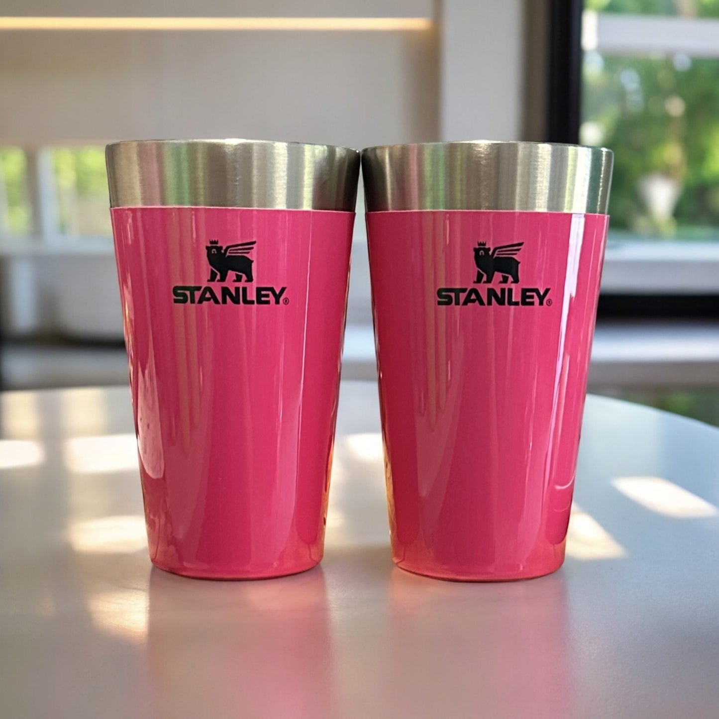 STANLEY 16oz BEER PINT (SET OF MATCHING TWO) in ELECTRIC PINK