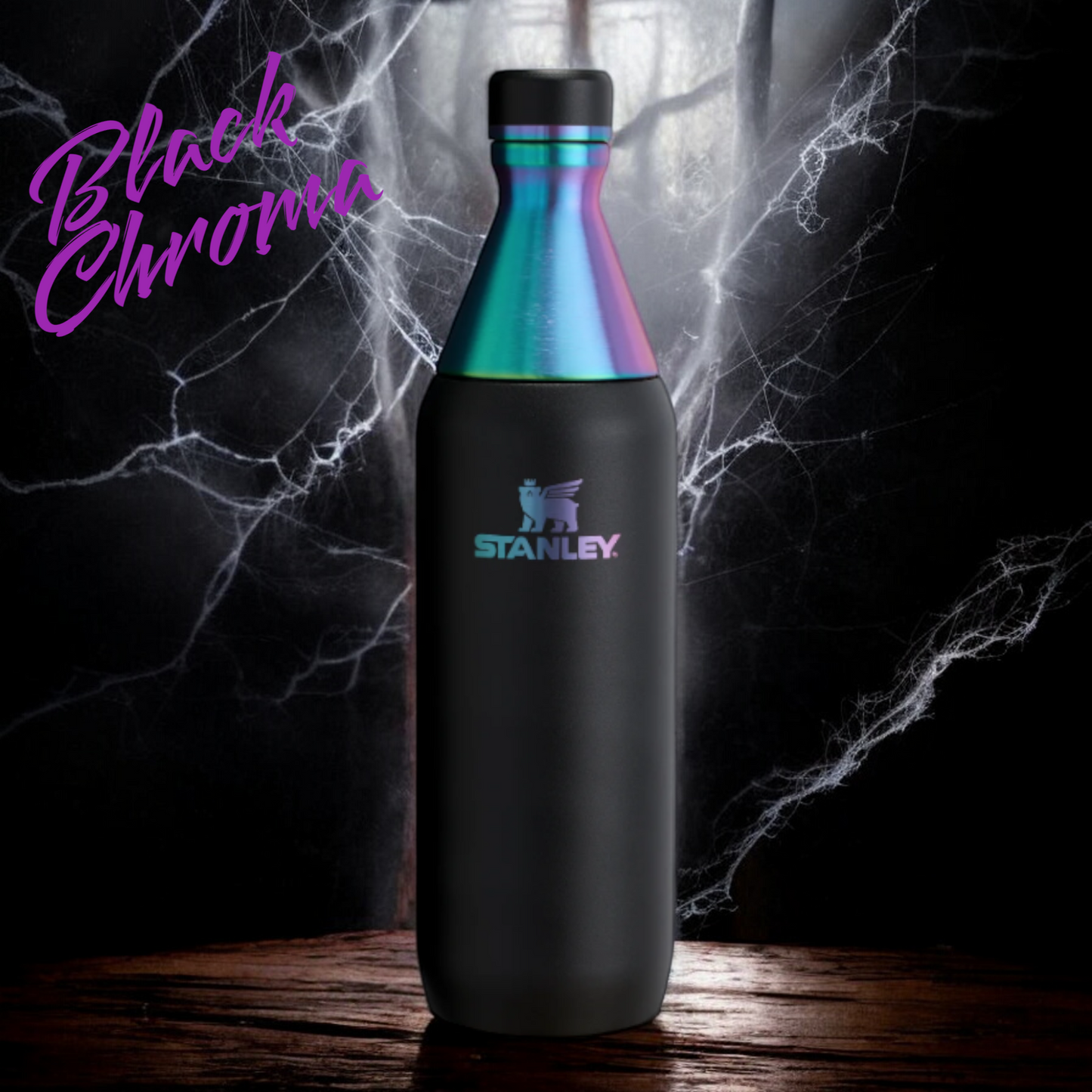 STANLEY 20oz. SLIM BOTTLE - BLACK CHROMA