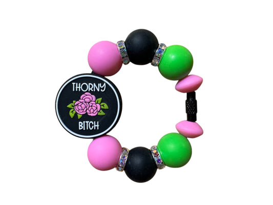 STANLEY HANDLE BRACELET OR CHARM - DON'T BE A THORNY B**** (PINK)