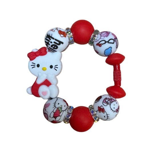 STANLEY HANDLE BRACELET OR CHARM - HELLO KITTY (RED & HEART ON FOOT)