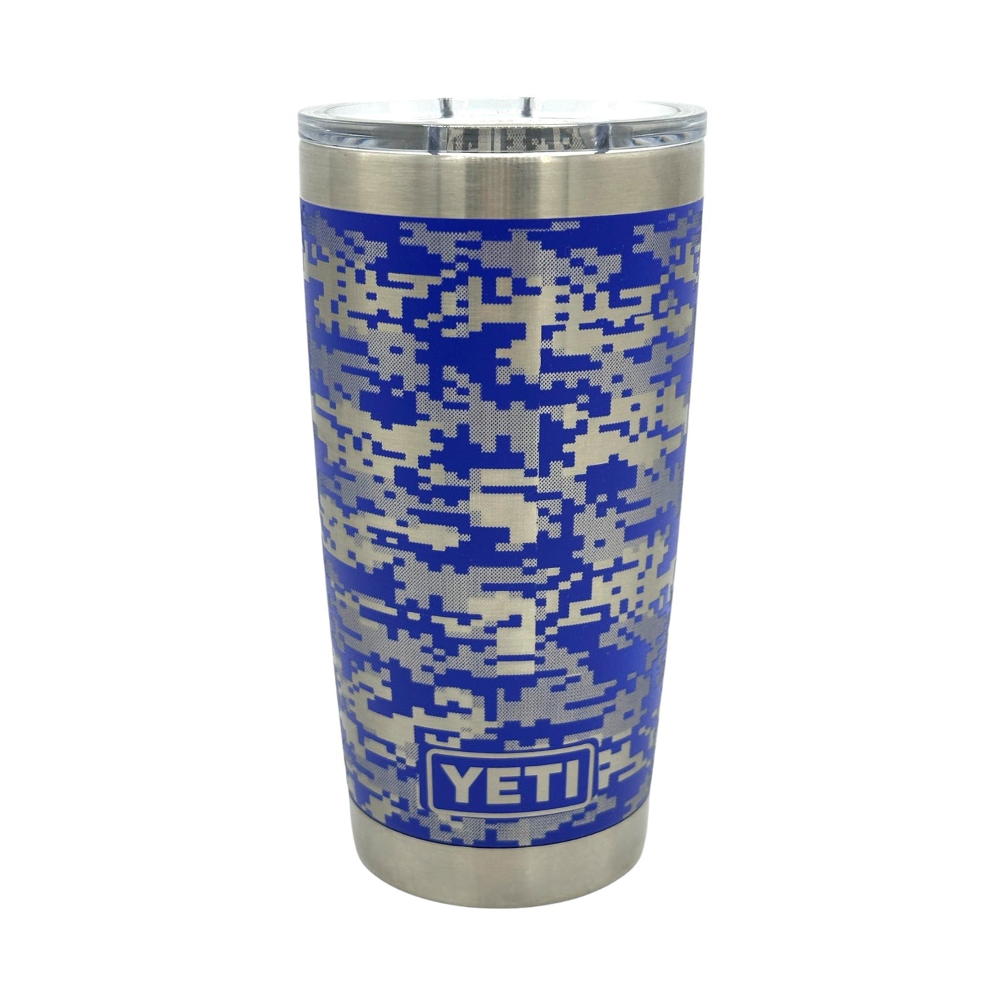 OFFSHORE BLUE DIGITAL CAMO - Laser Engraved YETI 20oz Tumbler w/Custom Mag.