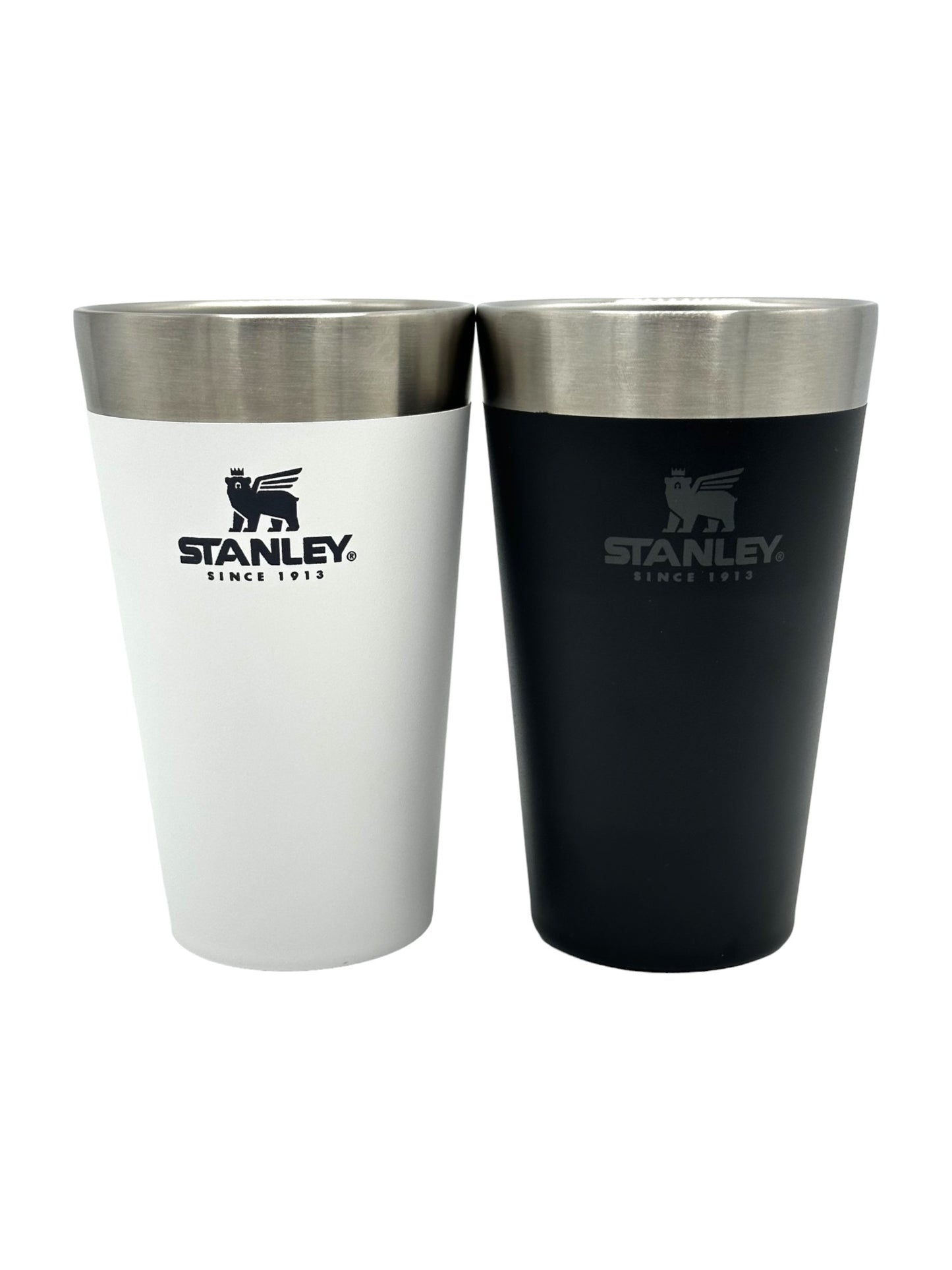 STANLEY 16oz BEER PINT (SET OF MATCHING TWO) in MATTE BLACK & POLAR