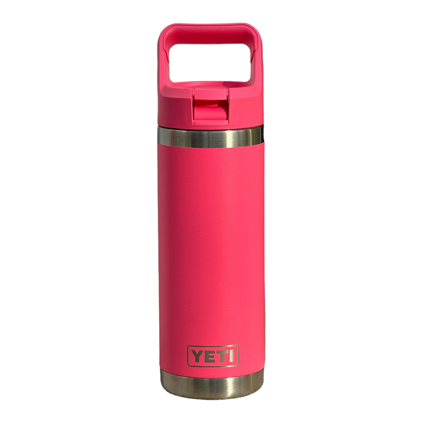 YETI Tropical Pink 18oz. Rambler Bottle w/Straw Lid