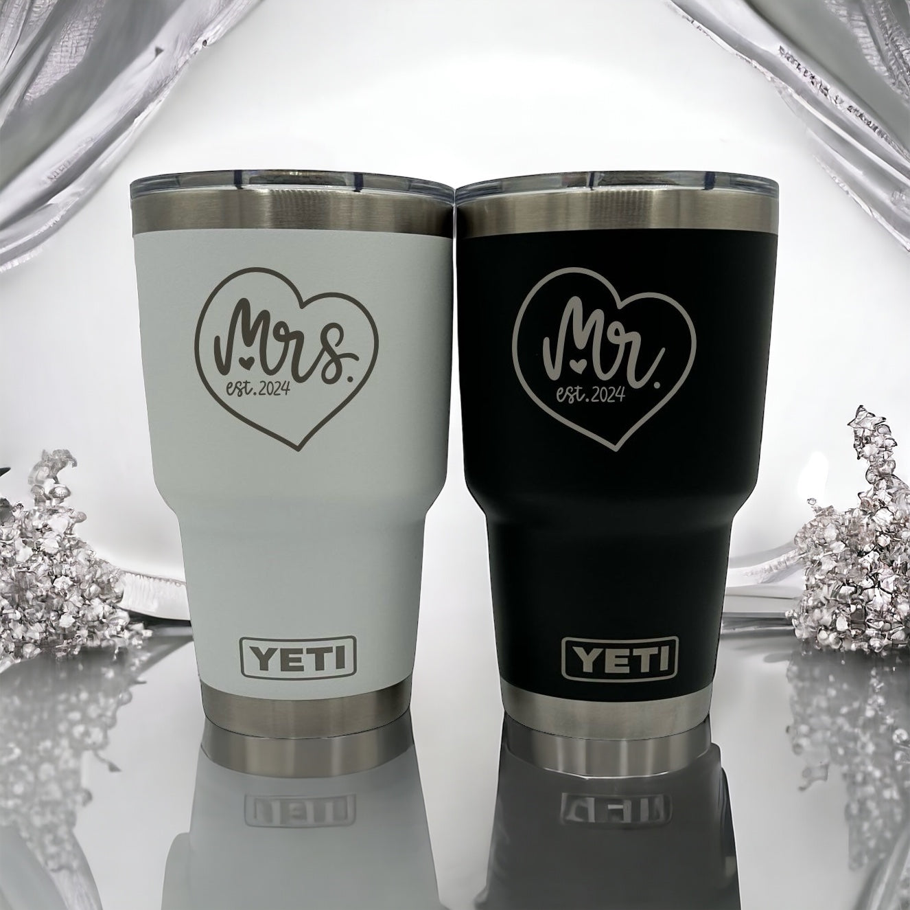 WEDDING GIFTS - LASER ENGRAVED YETI 30oz TUMBLER - GIFT FOR MARRIED COUPLE